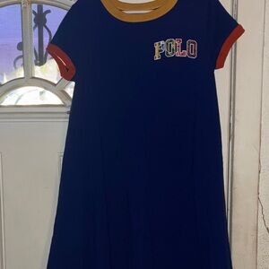 Polo by Ralph Lauren Kids Blue Dress with Red and Yellow Accents